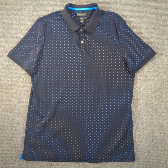 Banana Republic Luxury Polo Shirt Mens XL Blue Collared Short Sleeves - Picture 1 of 7
